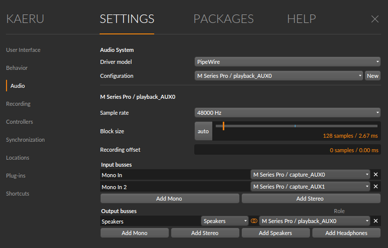 Bitwig with Pipewire support