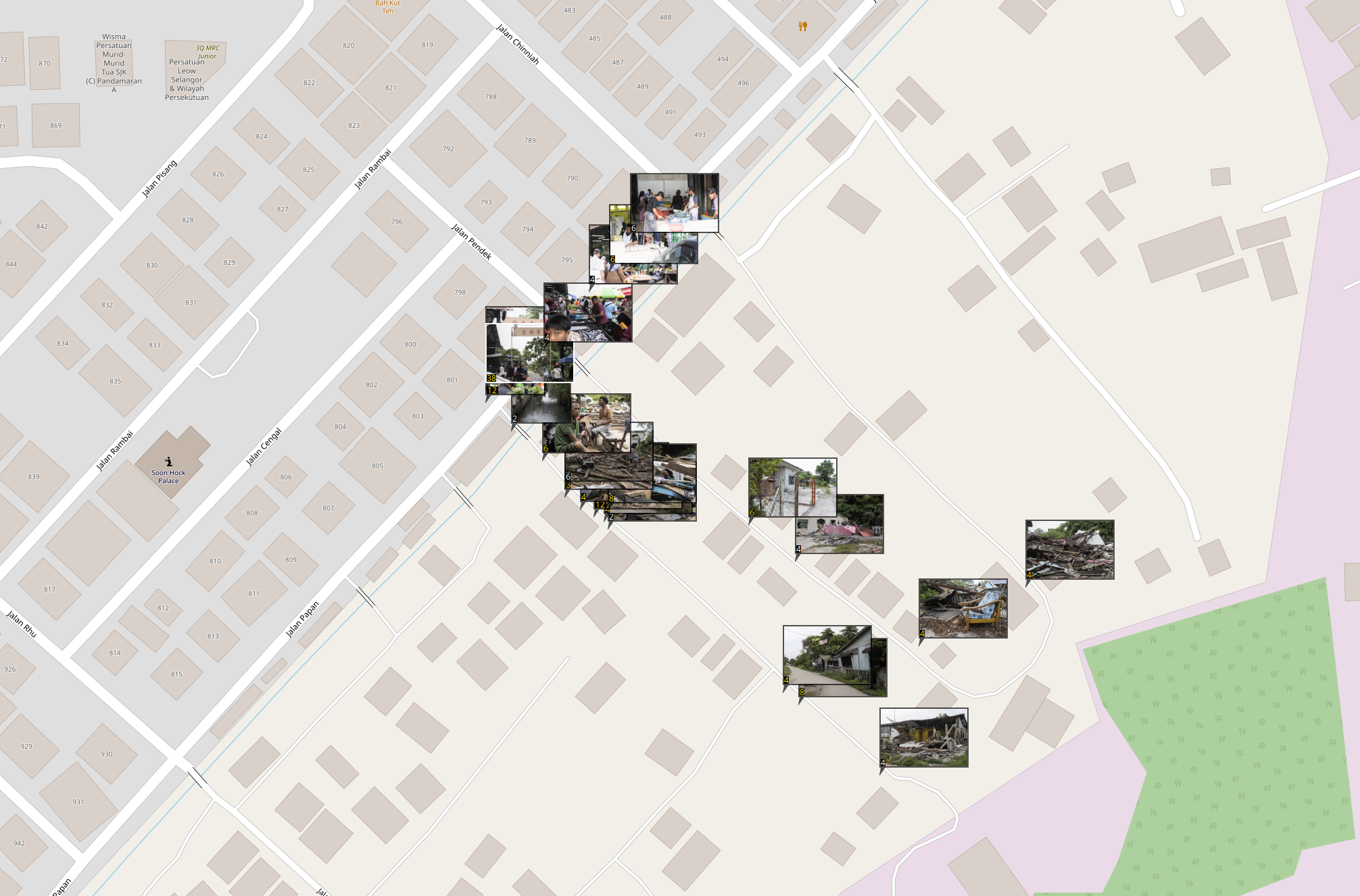 Geo-tagged Photos overlaid over Open Street Maps on Darktable